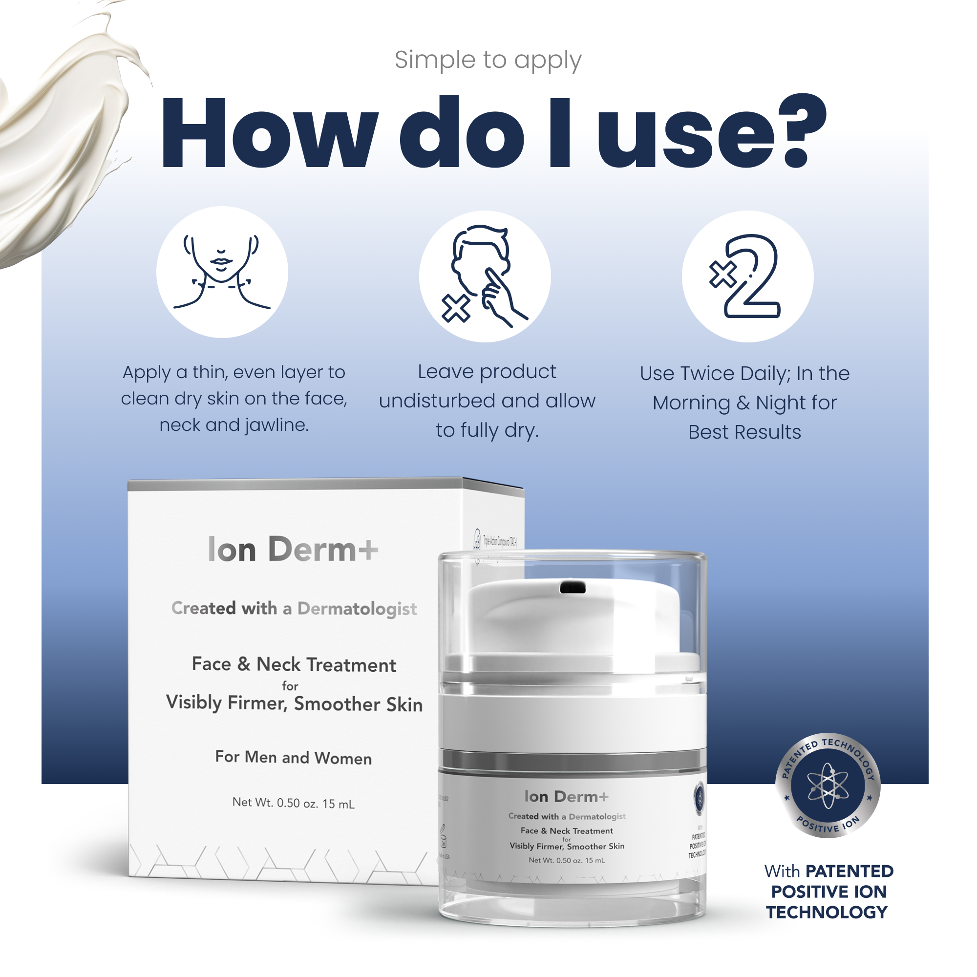 IonDerm+ Face & Neck Treatment 15mL – Ultimate Firming & Tightening Solution